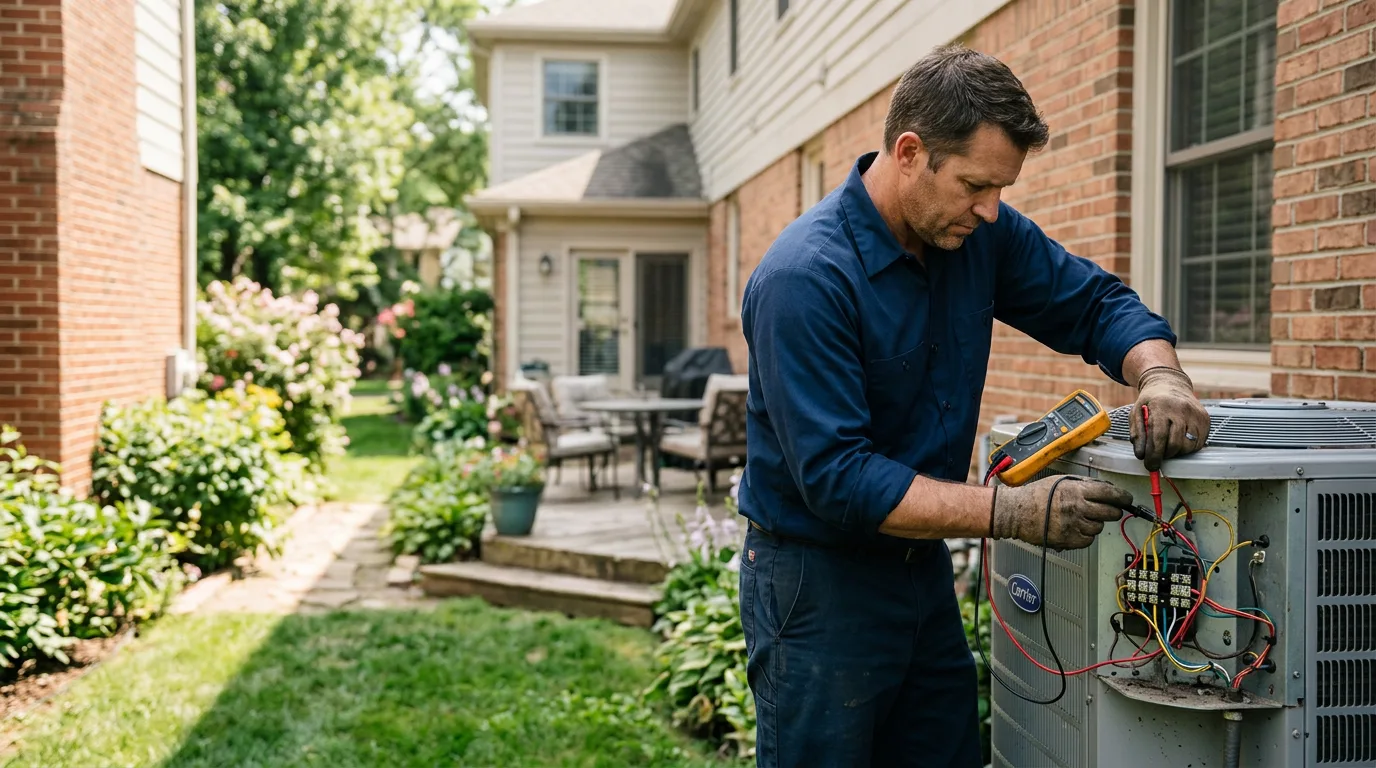 HVAC technician working near Shoshone, ID